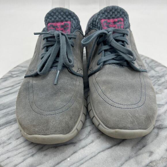 Nike Mens 7 Skateboarding Shoes SB Stefan Janoski Max Leather Blue 685299-406 - Picture 3 of 13